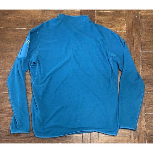 Arcteryx Mens Sweatshirt XL Blue Waffle Fleece Half Zip Pullover Sweater - Picture 4 of 4
